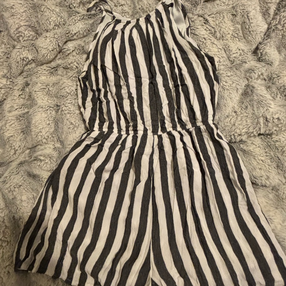 Staccato Monochrome Striped Romper